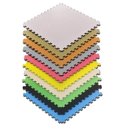 Artatami® Tatami Puzzle 1x1x20 mm Branco - Verde Pacote Econômico [10 Unidades] Artes Marciais. Caratê, Judô e Taekwondo, Espuma EVA. Antiderrapante. - 6