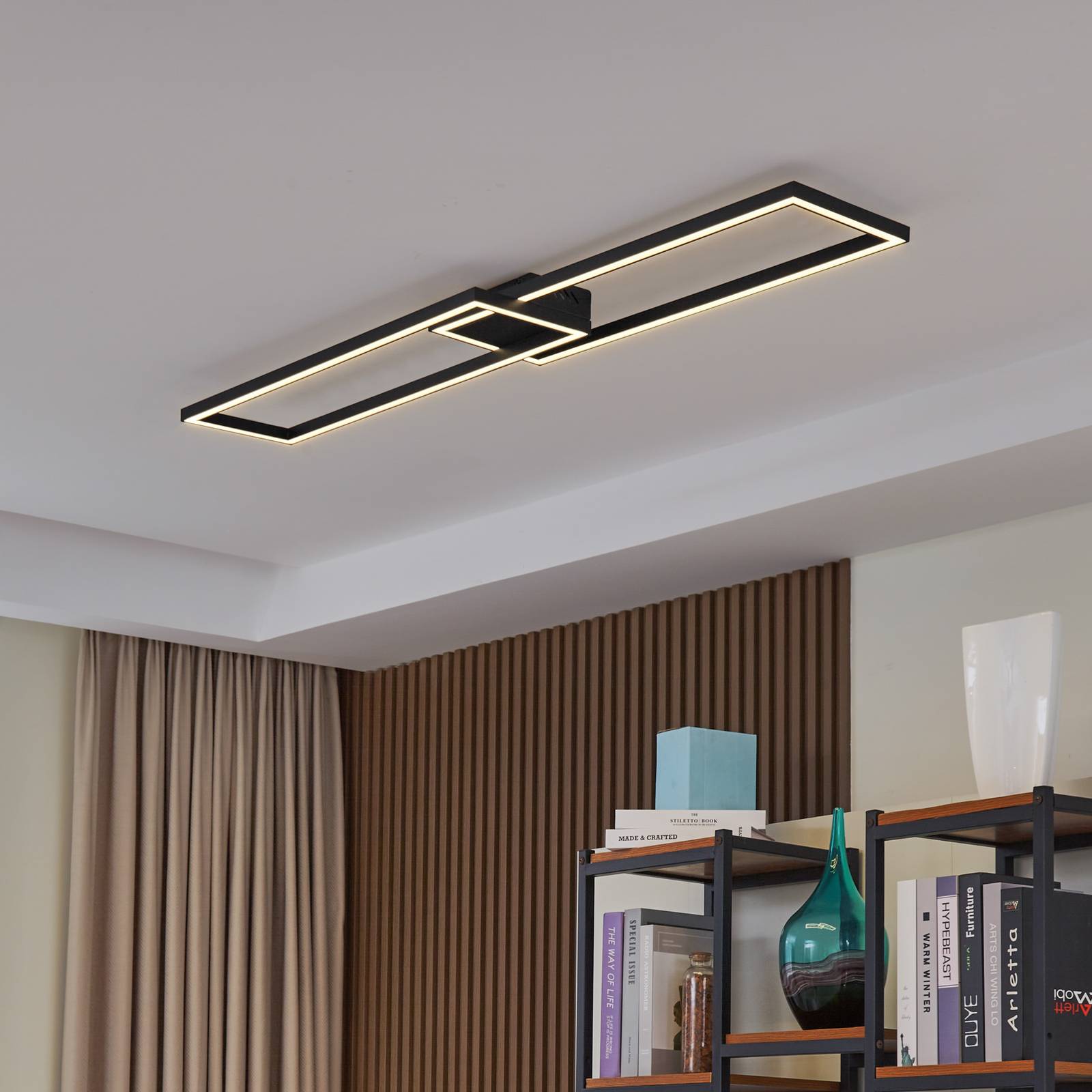 Lucande Plafoniera LED Diala, nero, metallo, 96 cm, lampada LED, plafoniera LED, plafoniera | Leroy Merlin