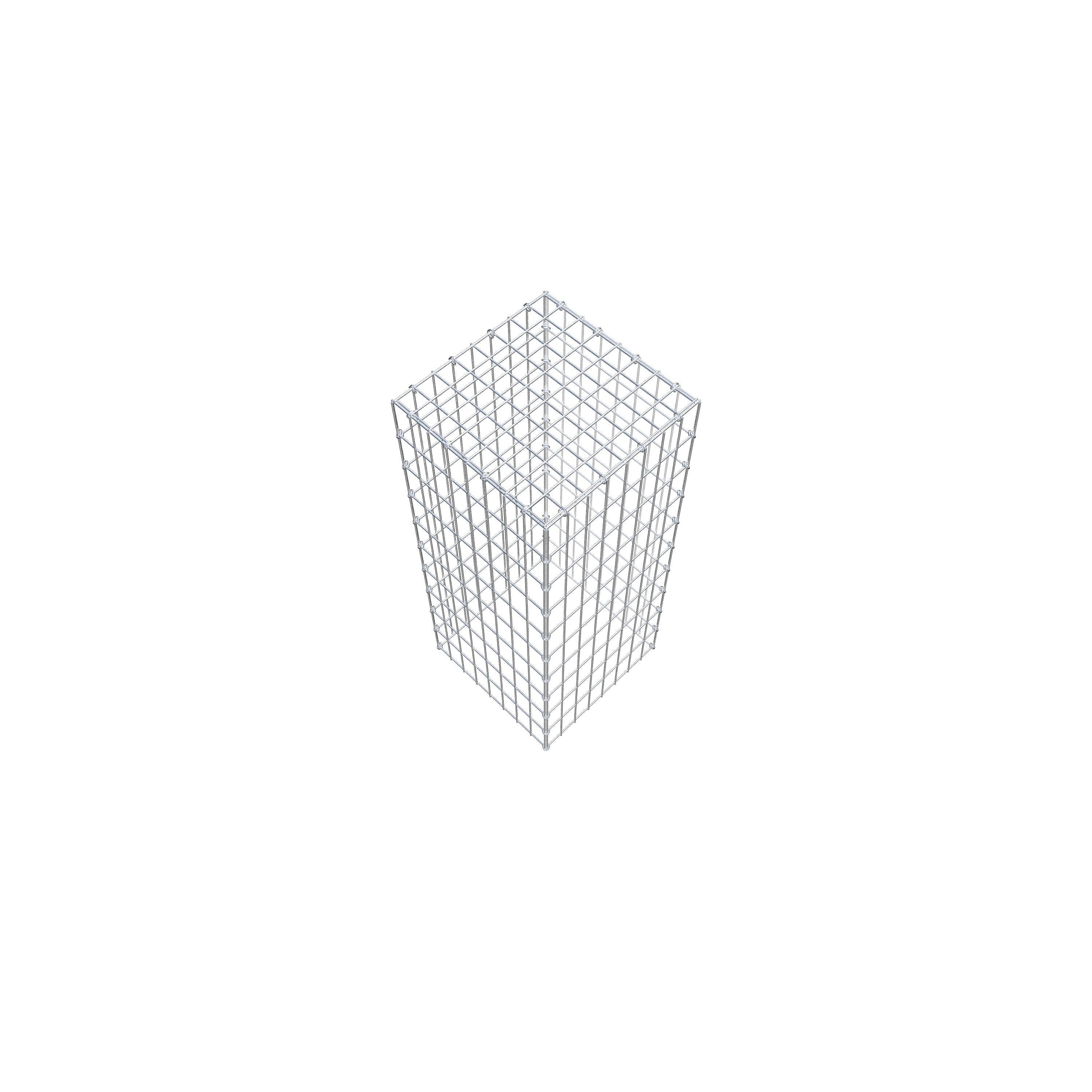 Gavión para apilar en acero galvanizado 100x40x40cm (LxAxP), malla 5 x 10cm, Anillo en C, sin rejilla inferior - 4