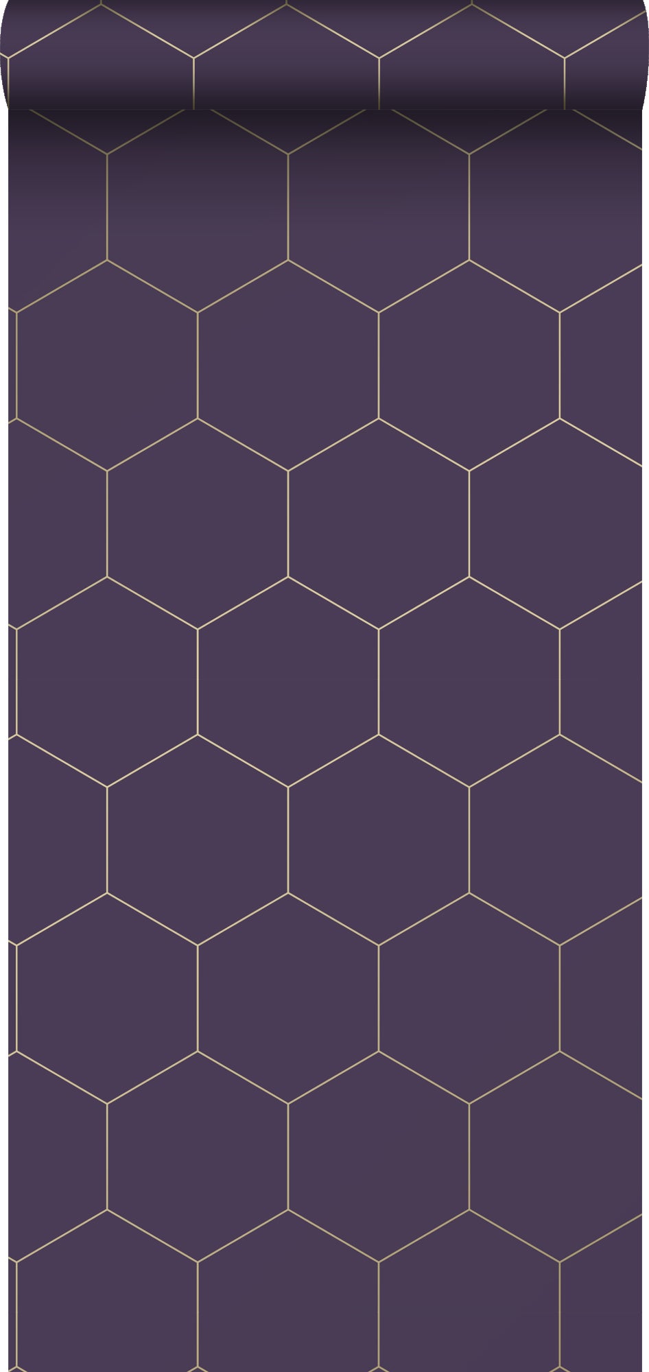 Tapeta klątwa ciemnego fioletuIzłotym - 53 cm x 10.05 m - ESTAHOME
