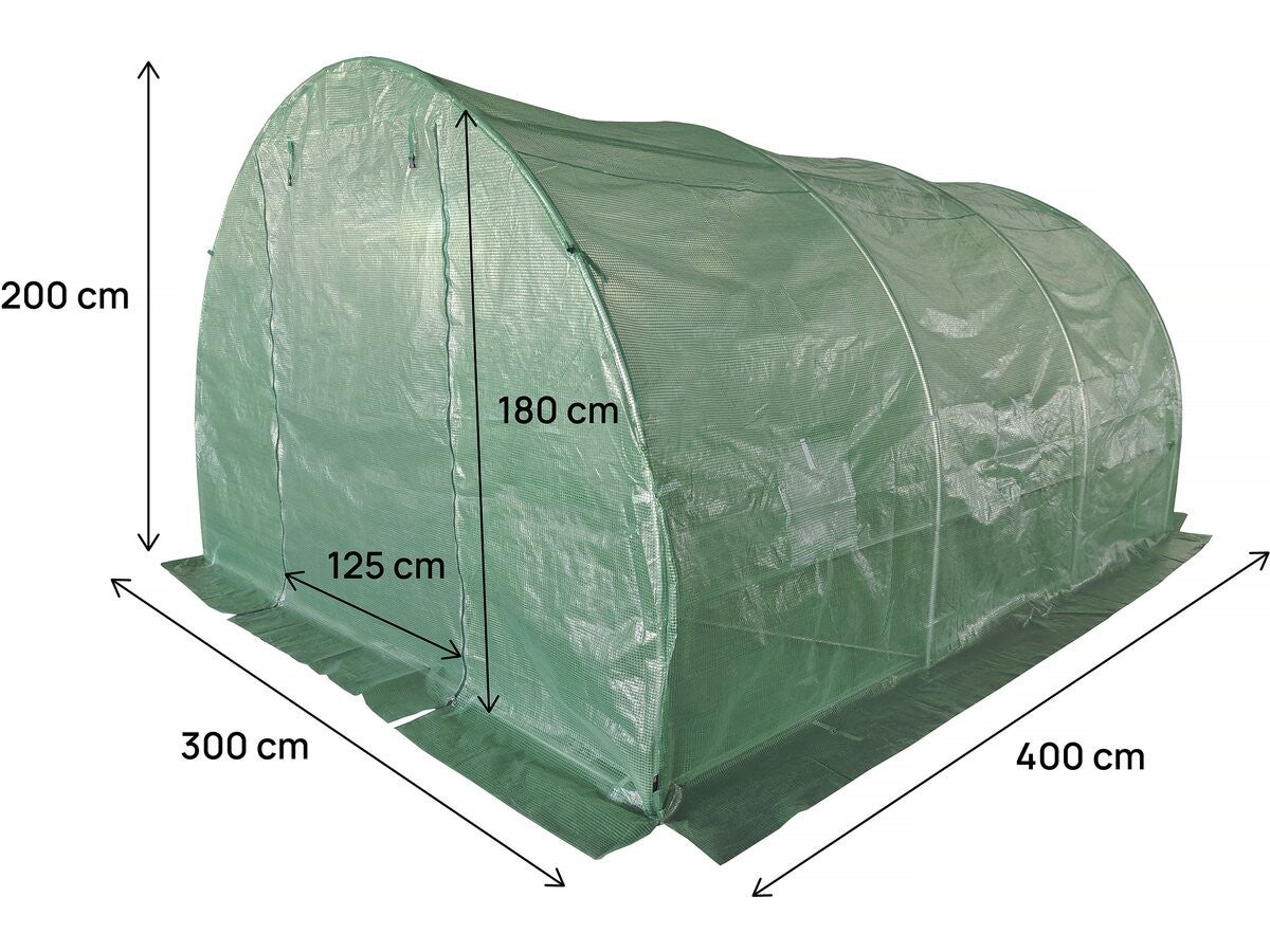 Serre tunelle de jardin 4 x 3 m 