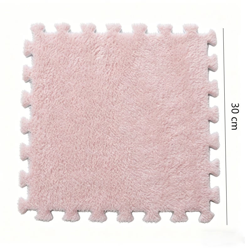 Tappetini In Morbida Flanella 30x30 Cm – Confezione Da 10, Tagliabili E Unibili Per Camere E Giochi (marrone Scuro)