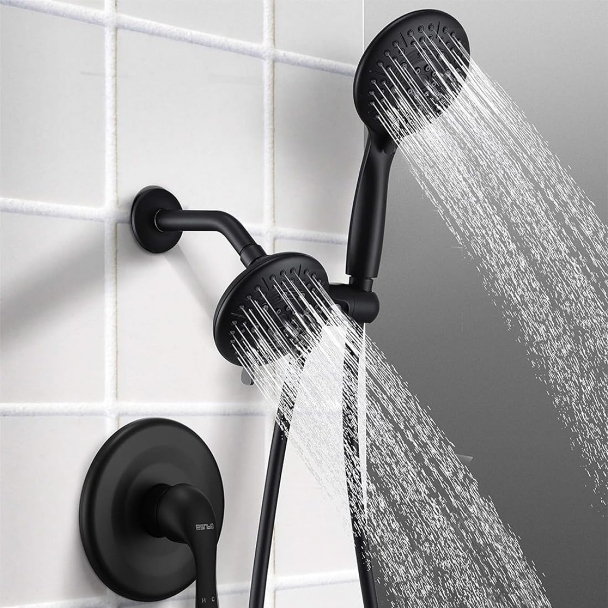Rosace Robinet Mitigeur Douche Noire – Cache Tuyau en Acier Inoxydable pour Robinet et Radiateur - 5