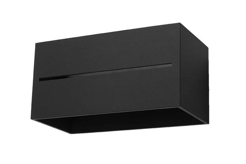 Kinkiet ścienny Lobo czarny 2xG9x40W wym: 10 x 20 x 20 cm aluminium IP20 Sollux Lighting