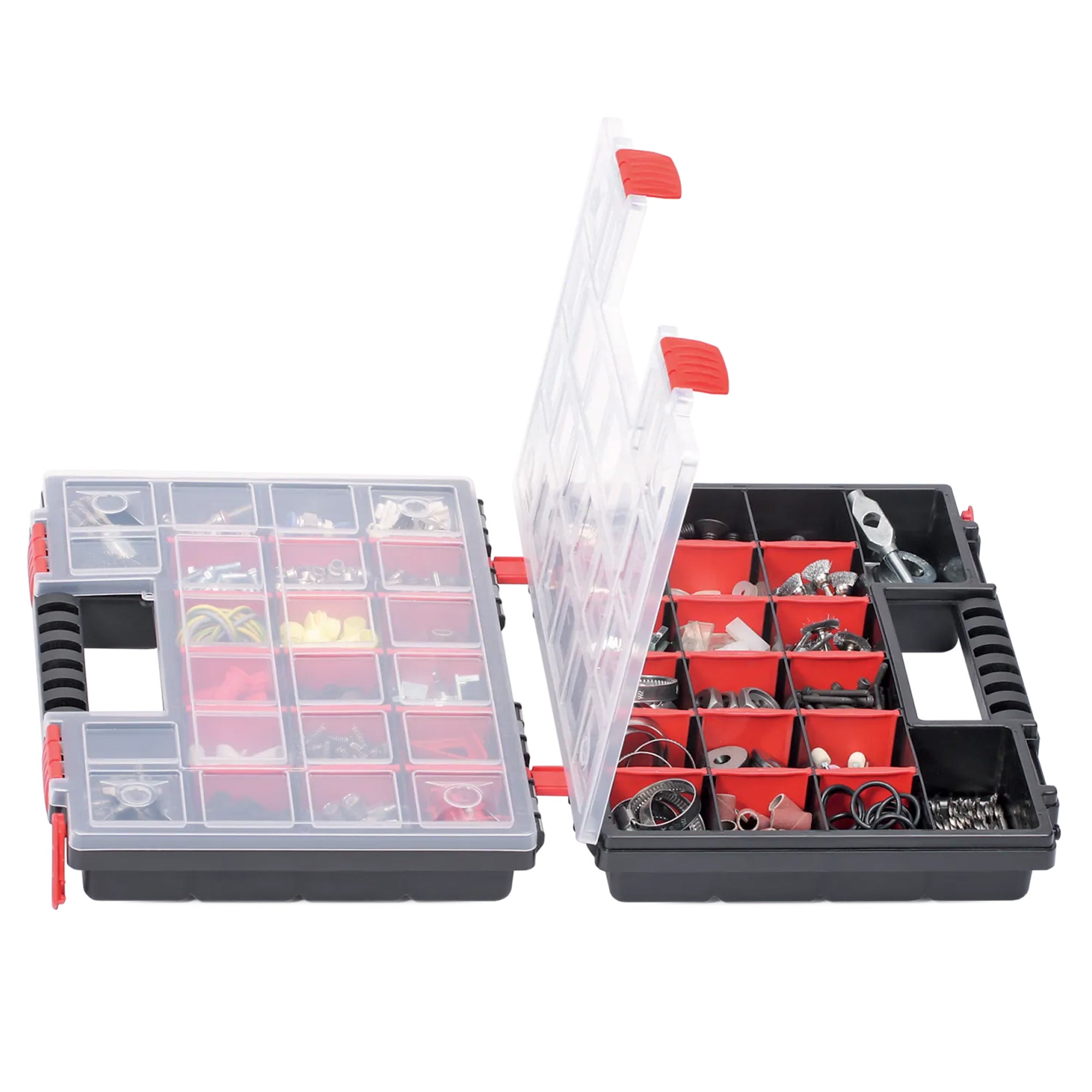 Organisateur D'outils Rouge Ernst 5500 - Bac à Outils Plastique - Garantie à Vie - Fabriqué Aux USA