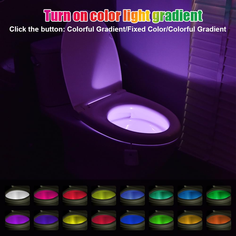 Veilleuse LED avec détecteur de mouvement, lumière pour siège de toilette, lumière LED pour toilettes - 6