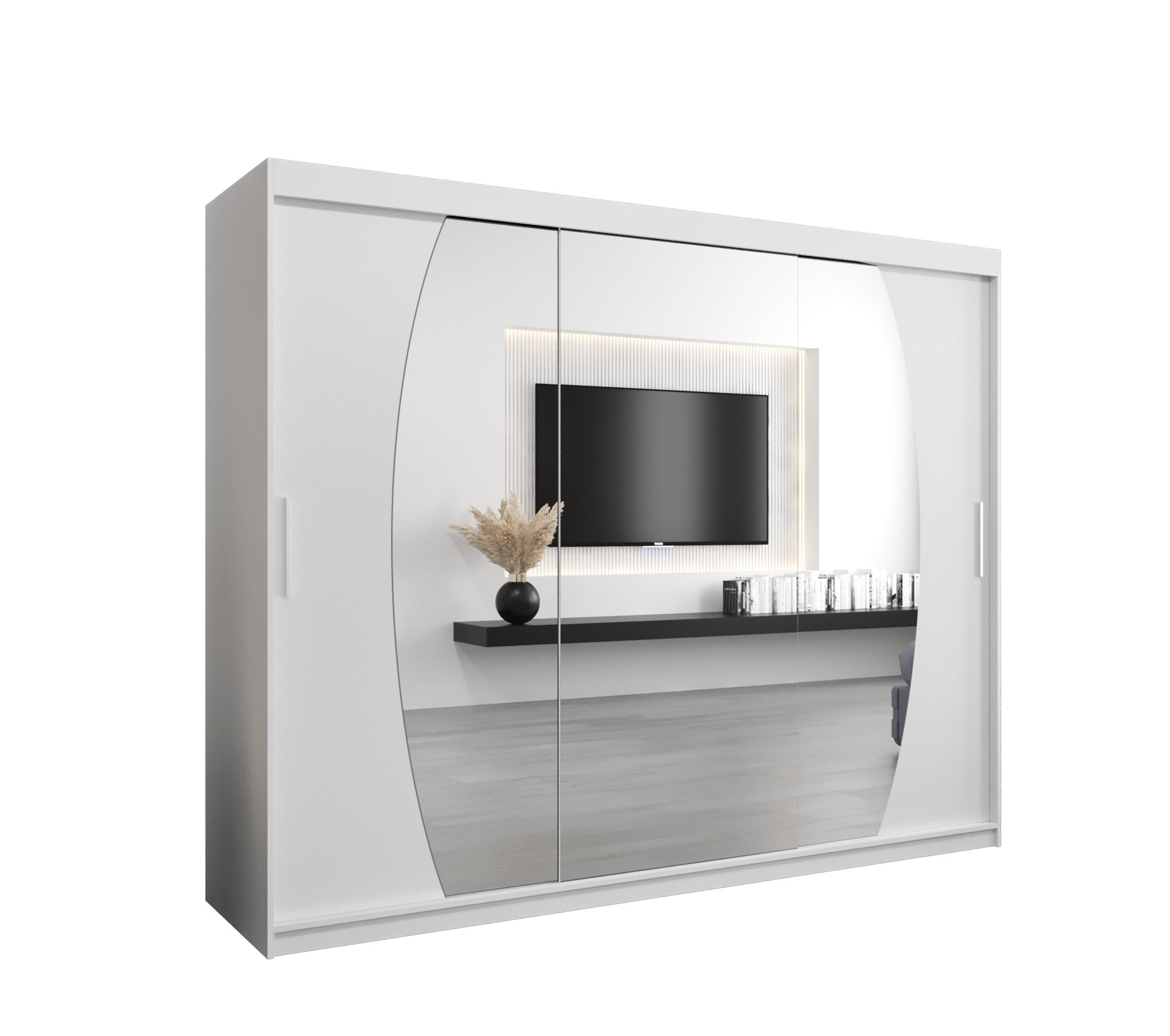 Szafa przesuwna garderoba ELYPSE 250 x 62 x 200 cm Biały - Abiks Meble