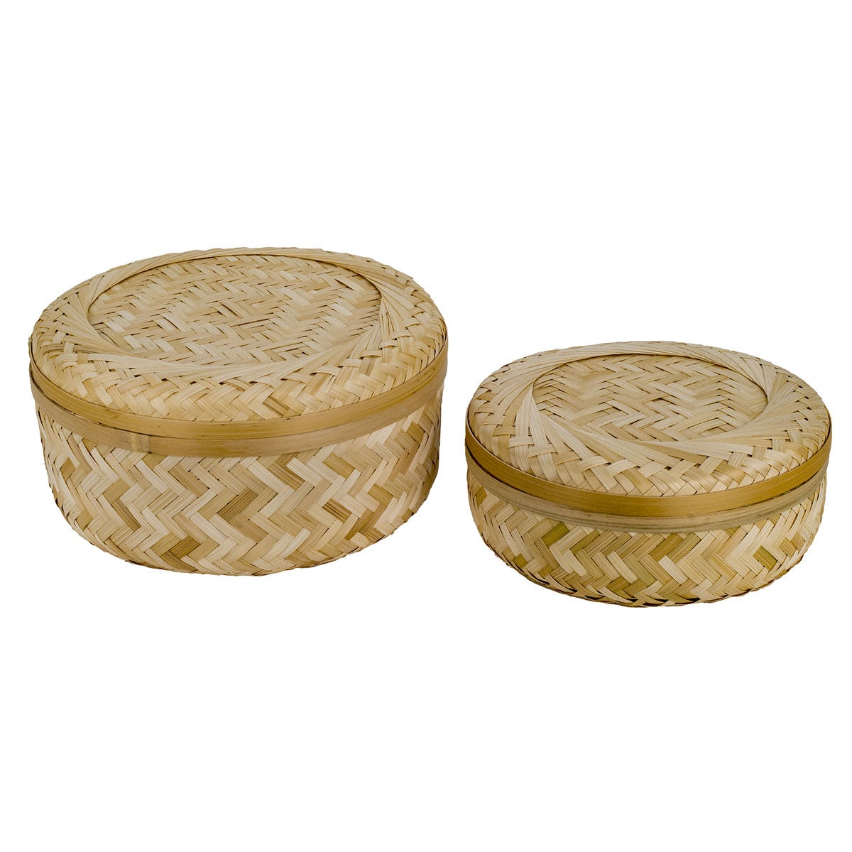 Signes grimalt by sigris - cestas redondas 2 unidades marrón de fibra vegetal-cuerda | cesta cesta decorativa cesta baño 15x28x28cm