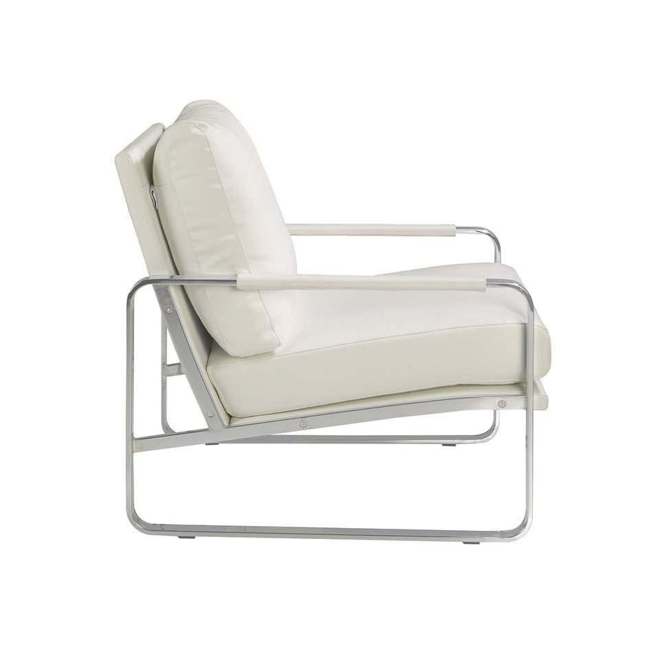 ANGEL CERDA Fauteuil en similicuir blanc - 2