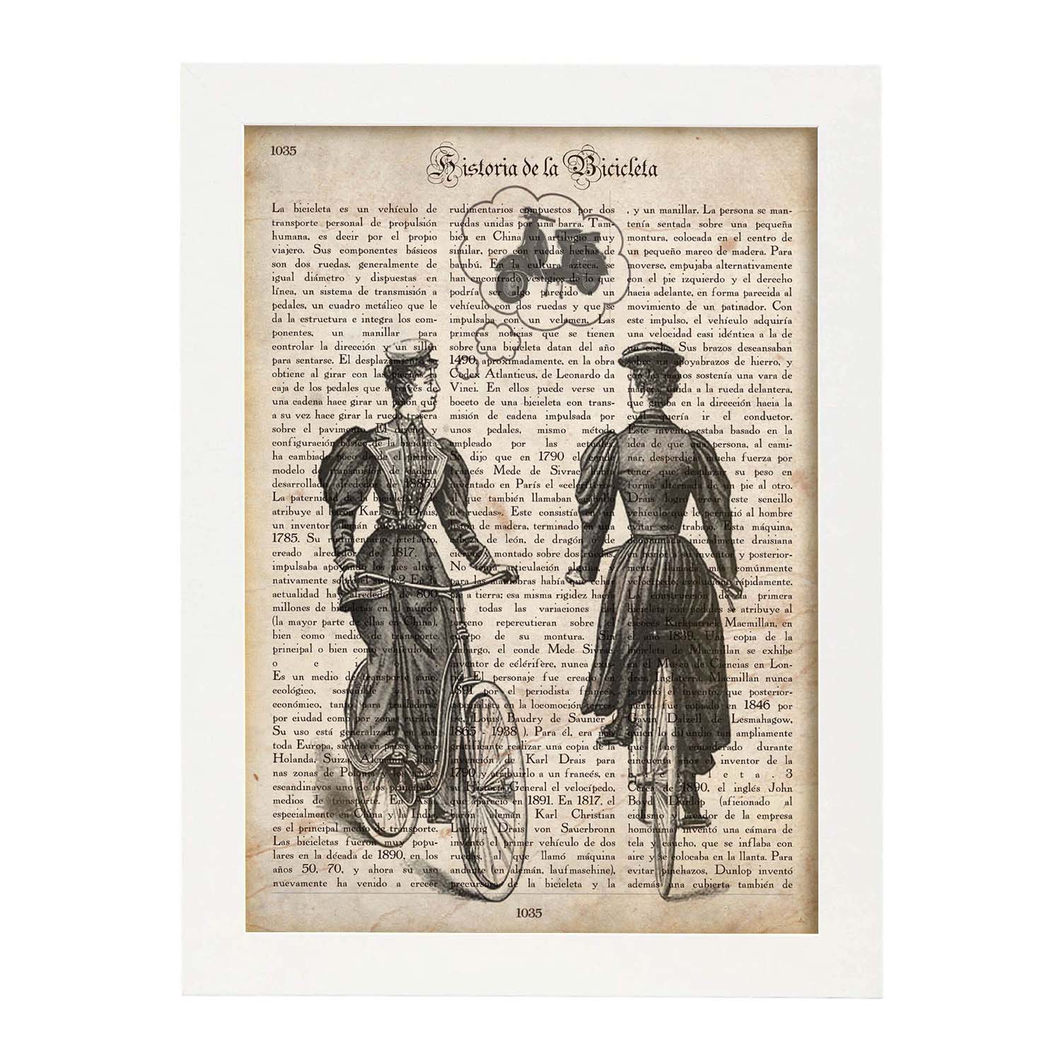 Poster De Dos Mujeres Y Una Láminas De Bicicletas