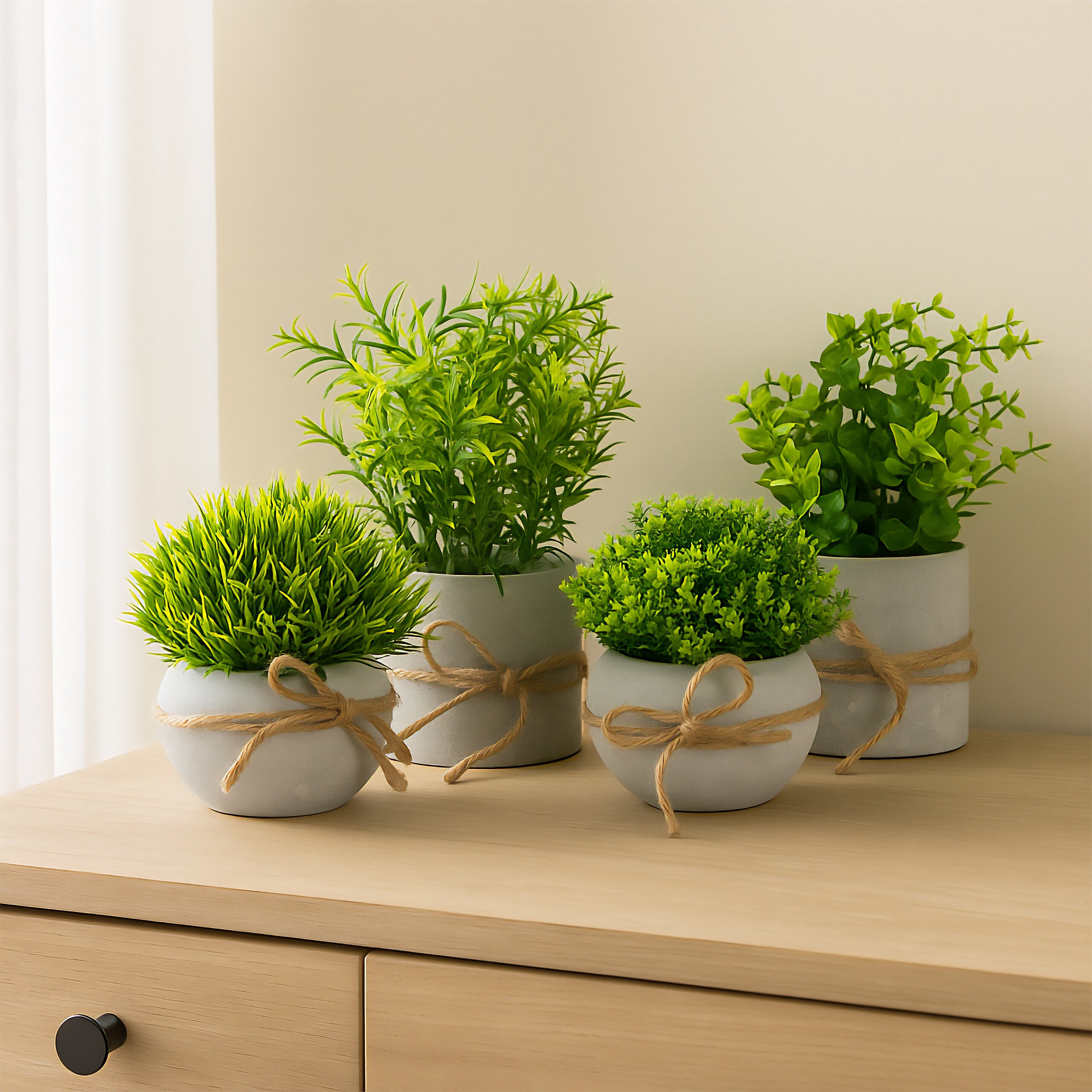 Fiori Artificiali Arbusti di bosso Finti Resistenti ai Raggi UV per