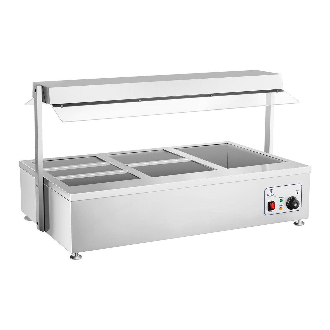 Bain marie 1700 watts - 6 bacs GN - avec compartiment pour viande 14_0000561 - 3