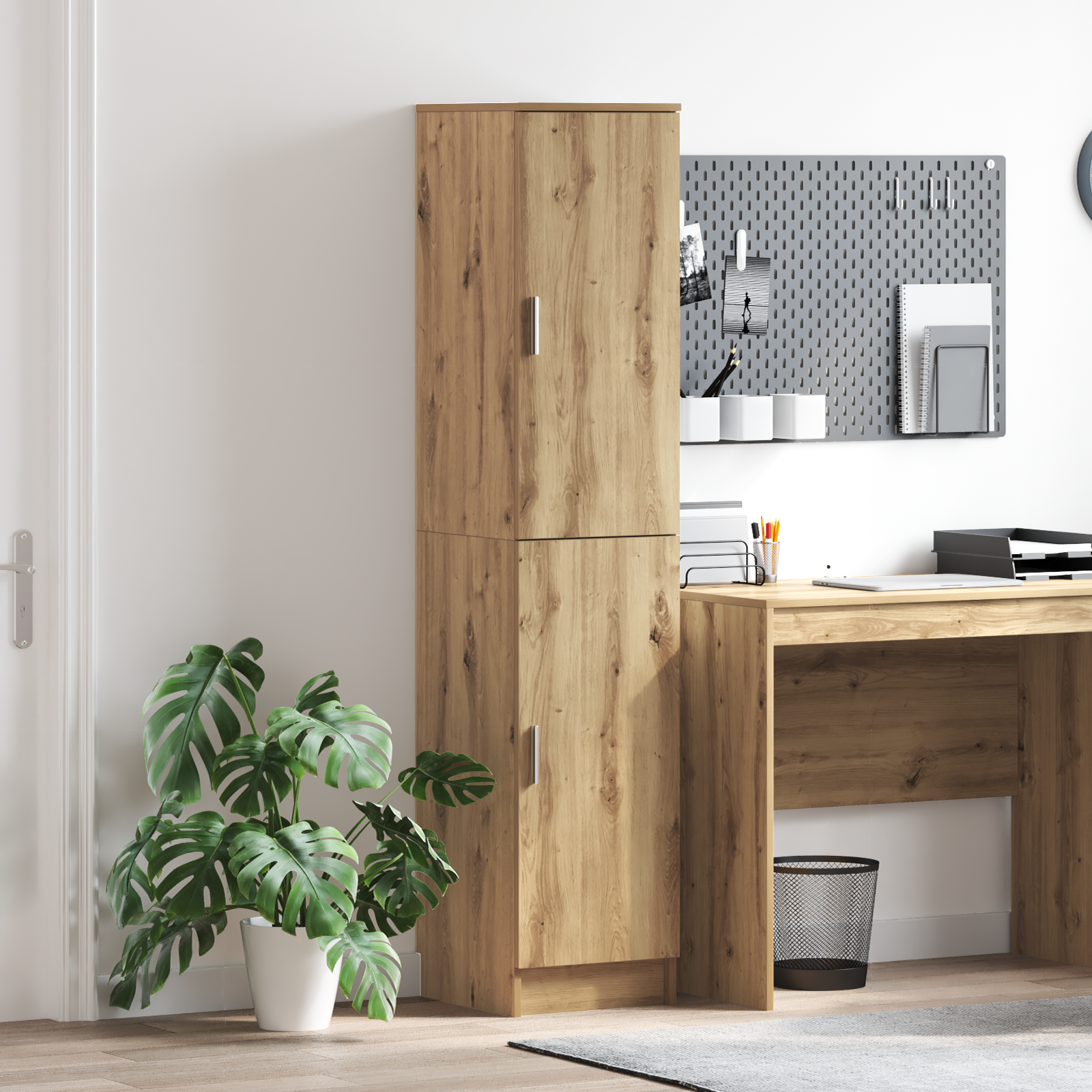 Vidaxl Armario Buffet Roble Artesano Madera Elaborada Estándar Marrón , Leroy Merlin
