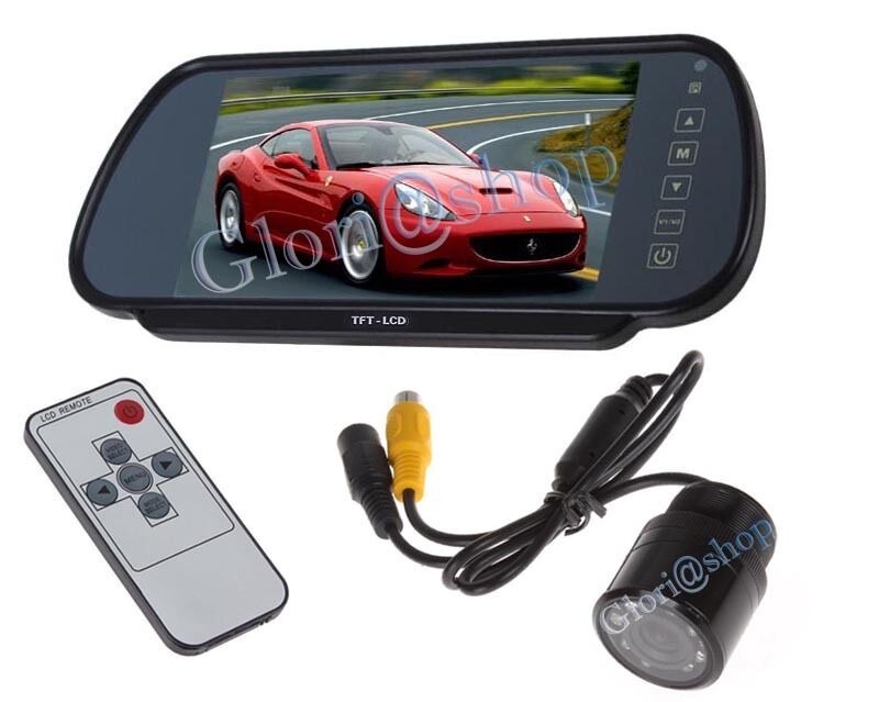 Kit Retromarcia Monitor 7″ Pollici + . Telecamera 7 Led Infrarossi Per Auto