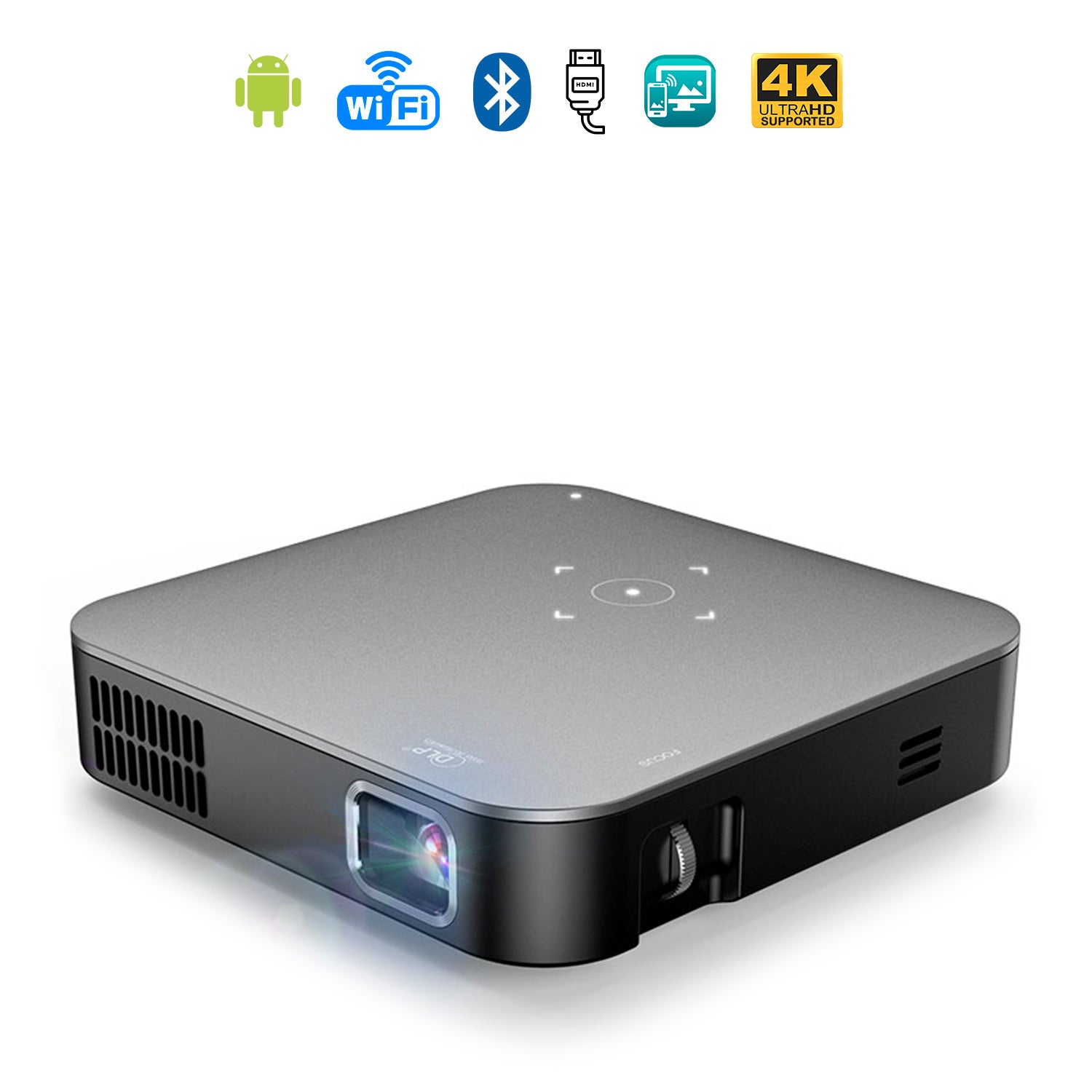 NK Mini Proiettore Portatile Full HD 1080P (supporto 4K) Con Android, WiFi, Bluetooth, Altoparlante 3W, Rotazione 180° – Cinema Portatile 10x10 Cm - 2