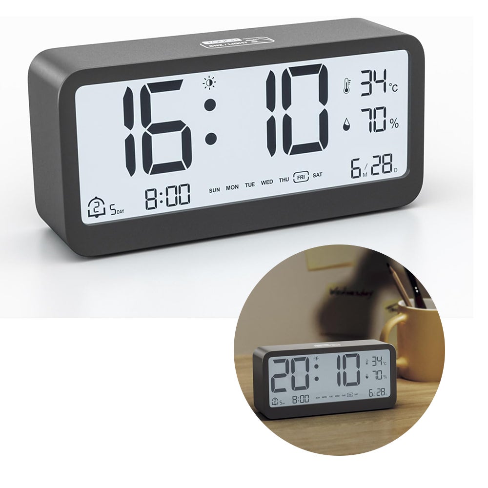 Vicloon Sveglia Digitale Batteria con Display LED, Sveglia da Comodino