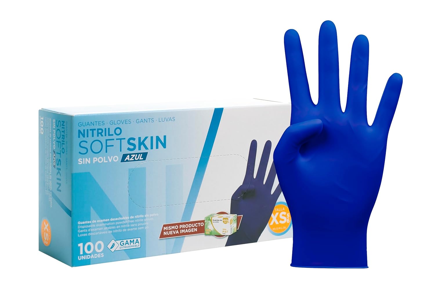 Guanti Monouso In Nitrile NITRO 1 BLU - Senza Polvere - DPI III - 1000 Pz (10x100 - Foto 8