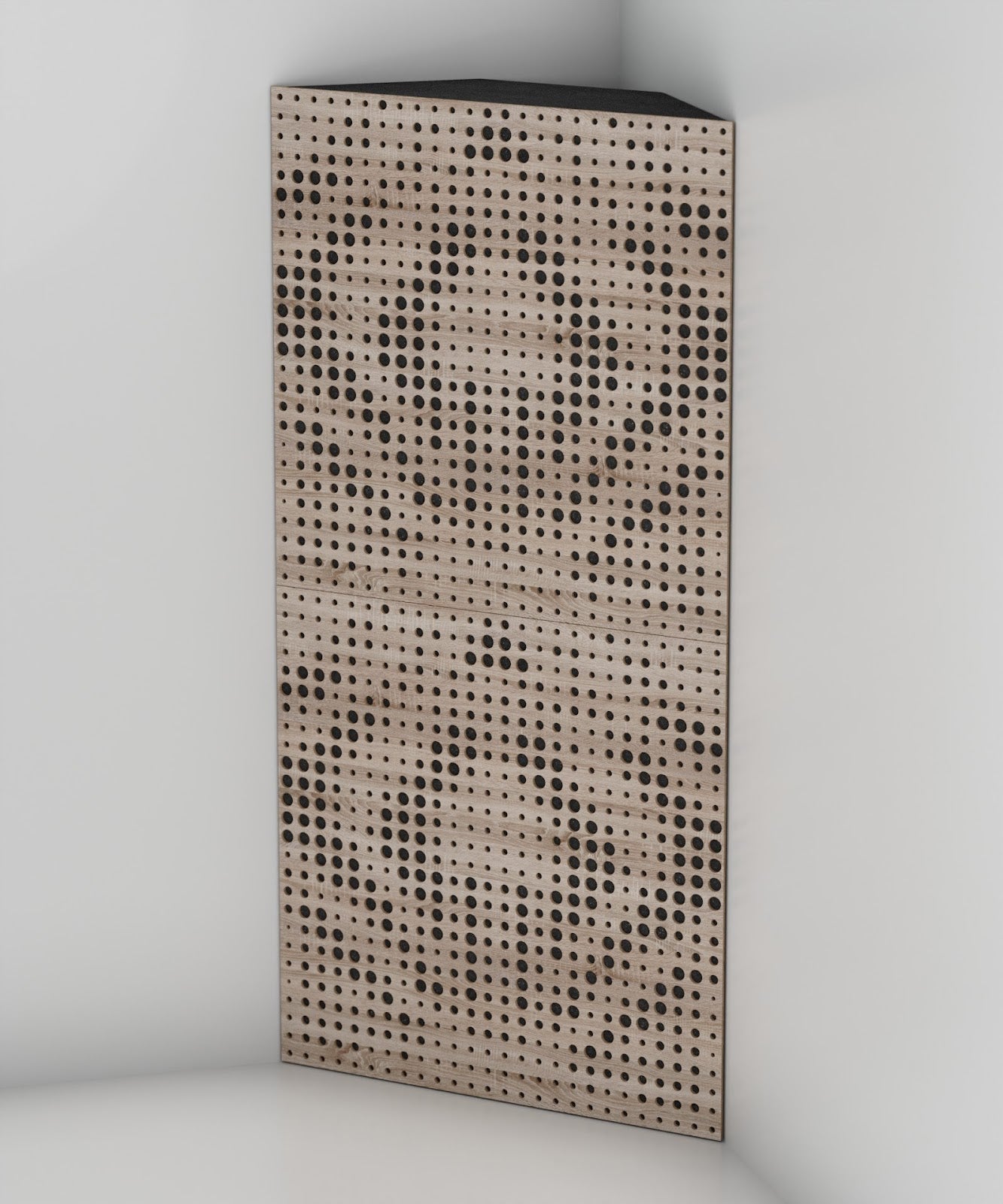 Lot de 2 Pièges à basses UNIVERSE acoustiques insonorisants 50x50x10 cm -MDF perforé laminé et mousse acoustique -Sonoma - 4