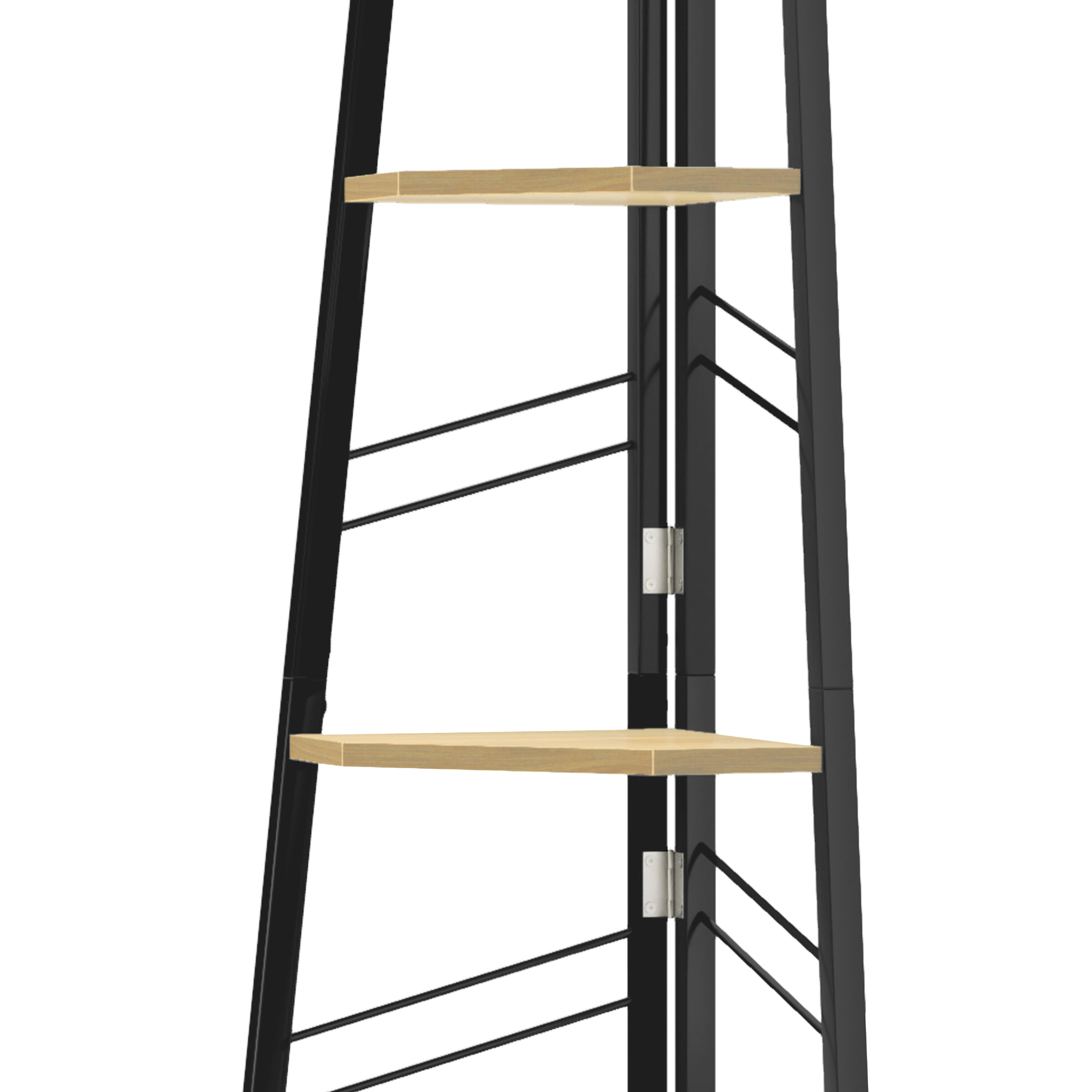 YITAHOME Libreria Angolare 5 Ripiani Stile Industriale Moderno Rovere 35x35x160 - 9