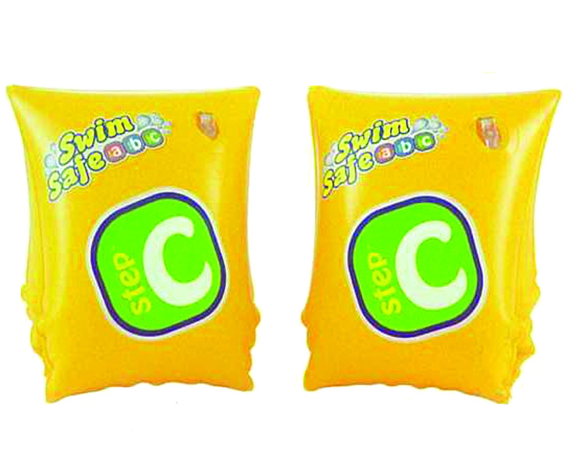 Manguitos De Natación Para Niños 5-25kg – Triple Airbag Con Bomba – Flotador De Brazo Seguro Para Piscina Y Playa – Color Naranja De Alta Visibilidad