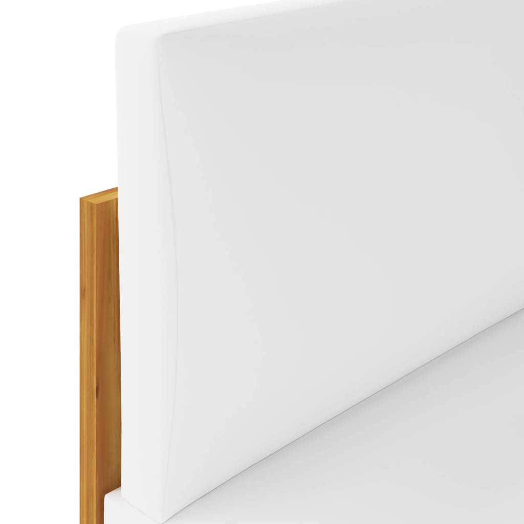 Salon de jardin 11 pcs avec coussins Crème Bois d'acacia solide - 8