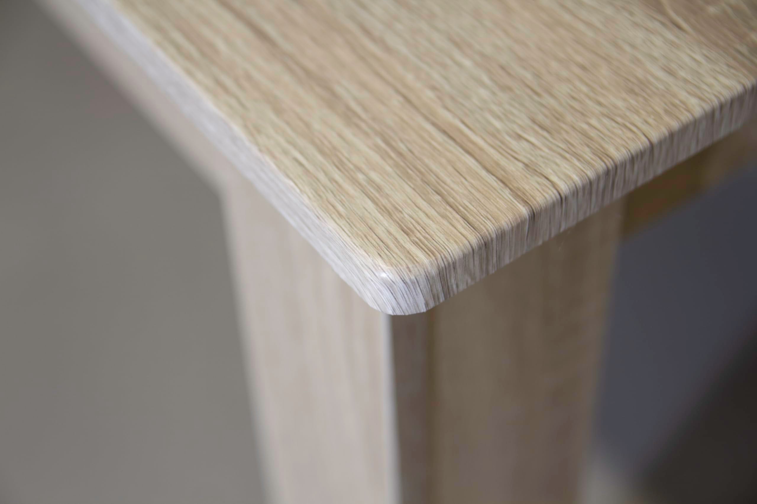 Mesa de comedor Aitana forma rectangular taupe 79x140x80 cm - 4