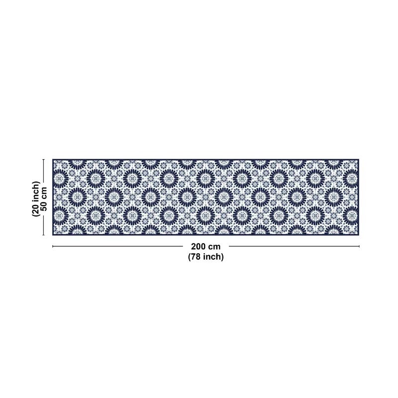 Tapis antidérapant - Marsiho - vinyle - int./ext. - Bleu - 50x200cm - 3