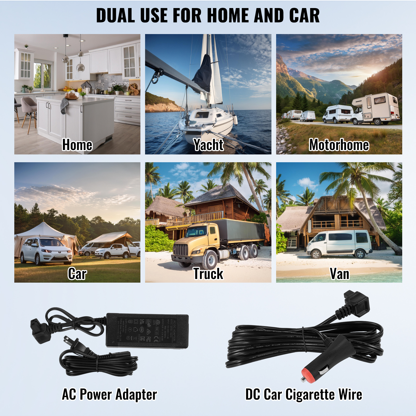 Réfrigérateur Portable VEVOR à Compression 25 L,Mini Frigo Voiture 12/24 V CC 100-240 V CA,Glacière à Zone Unique, -20 °C à 20 °C Température Réglable - 6