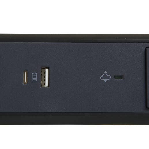 Legrand - Rallonge multiprise 5 prises et interrupteur + parafoudre + USB type A et type C - cordon 1,5m - 049429 - 5