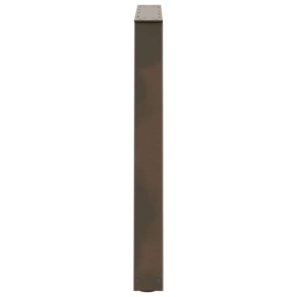 Maison Exclusive - Pieds de table à manger en forme de V 2 pièces Acier l 80 x (72-73,3) cm Acier - 6