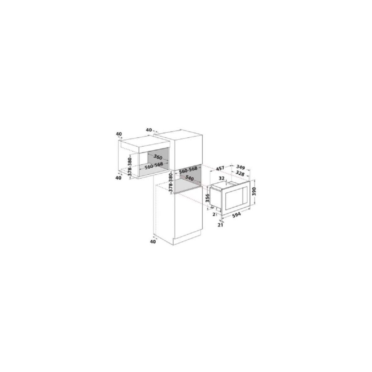 Micro ondes grill encastrable HOTPOINT MF20GIX - 5