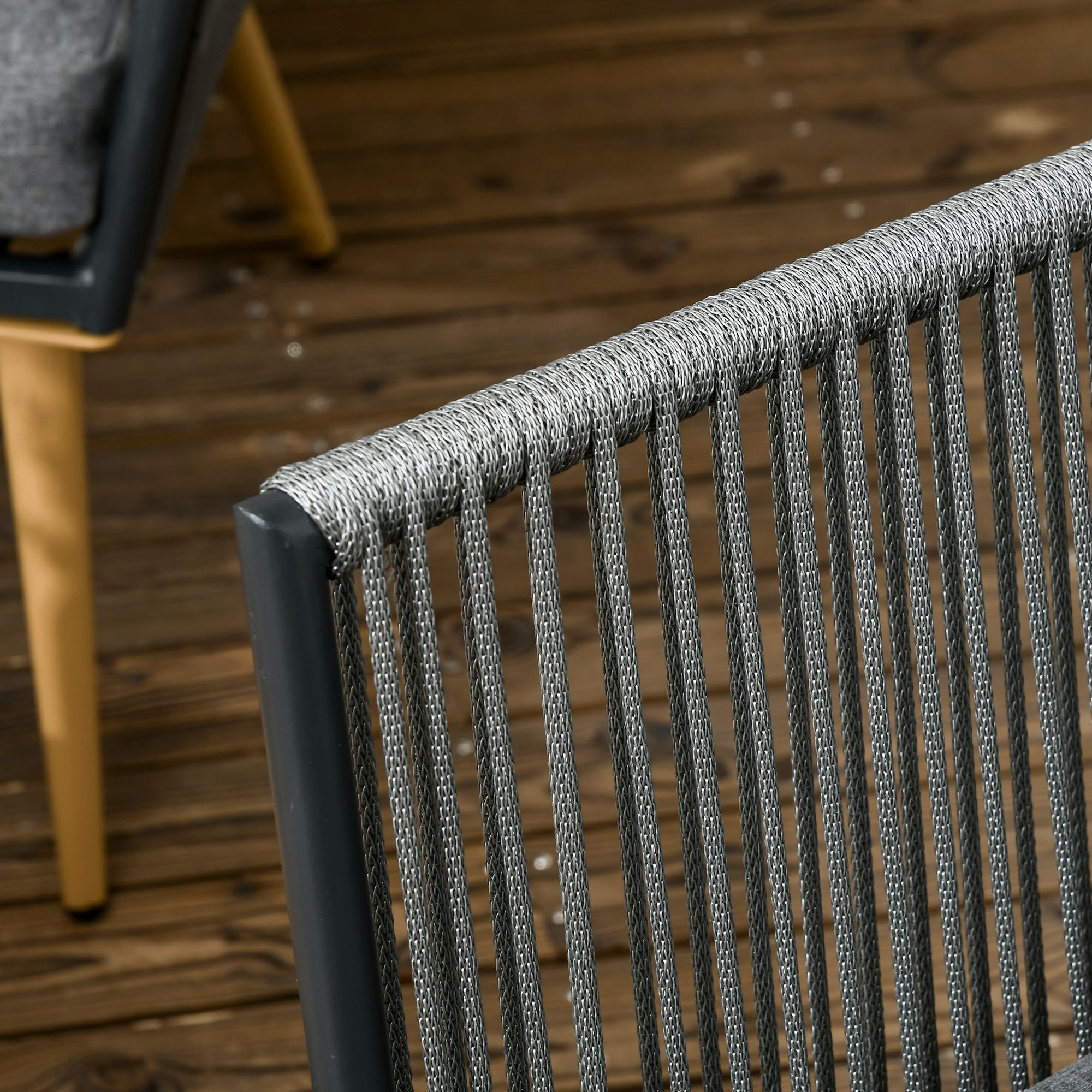 Ensemble salon de jardin Résine tressée en PE Outsunny - 8