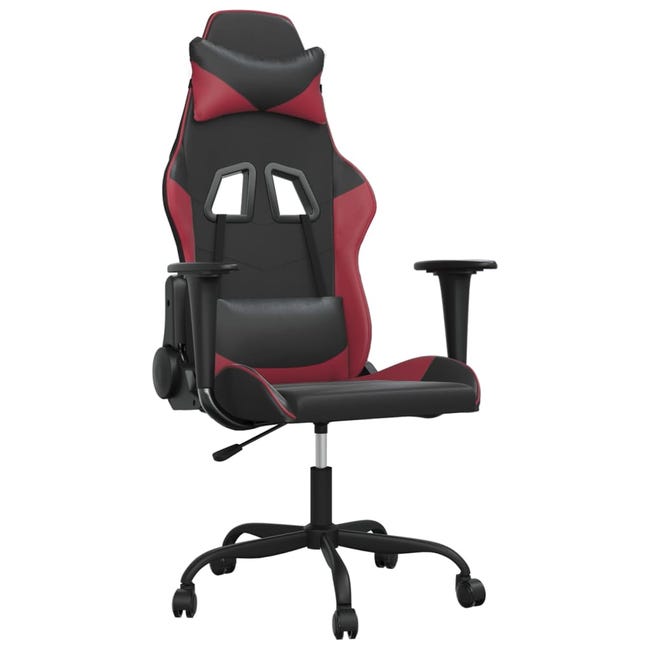 Sillón Gaming Ultimate FX-1 – Diseño F1 En Cuero Sintético Rojo Y Negro, Con Soporte Para Volante Y Pedales (Tamaño Grande)
