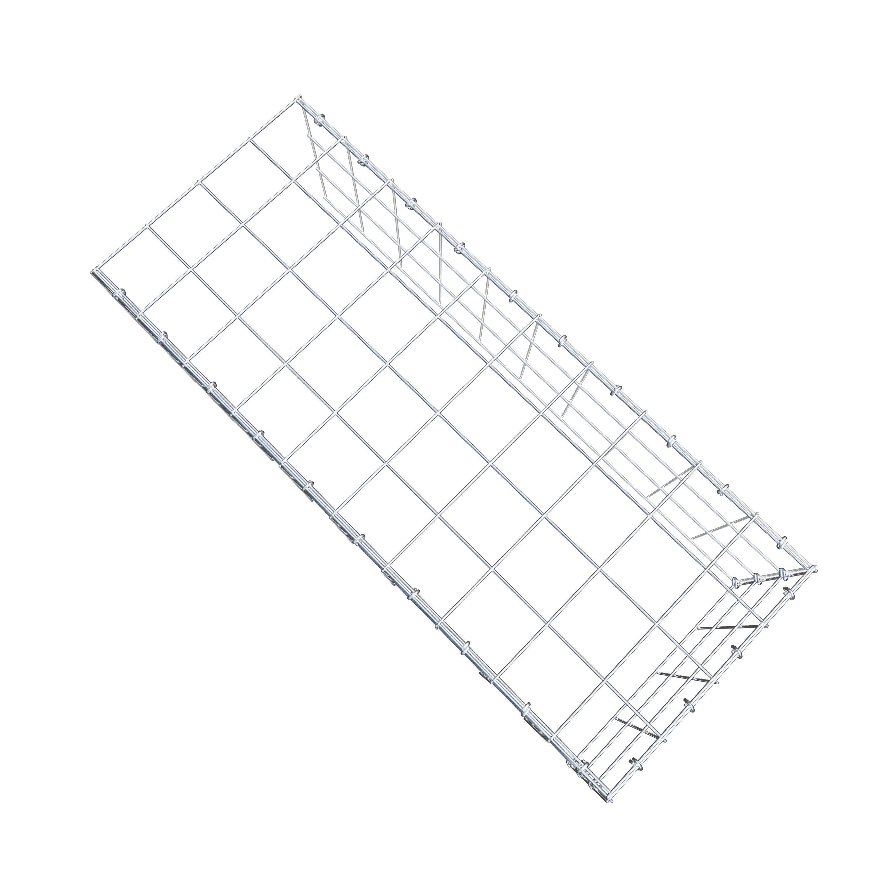 Gavión para ampliar y apilar, 100x30x40cm (LxHxP), malla 10 x 10cm, sin rejilla frontal ni inferior - 8