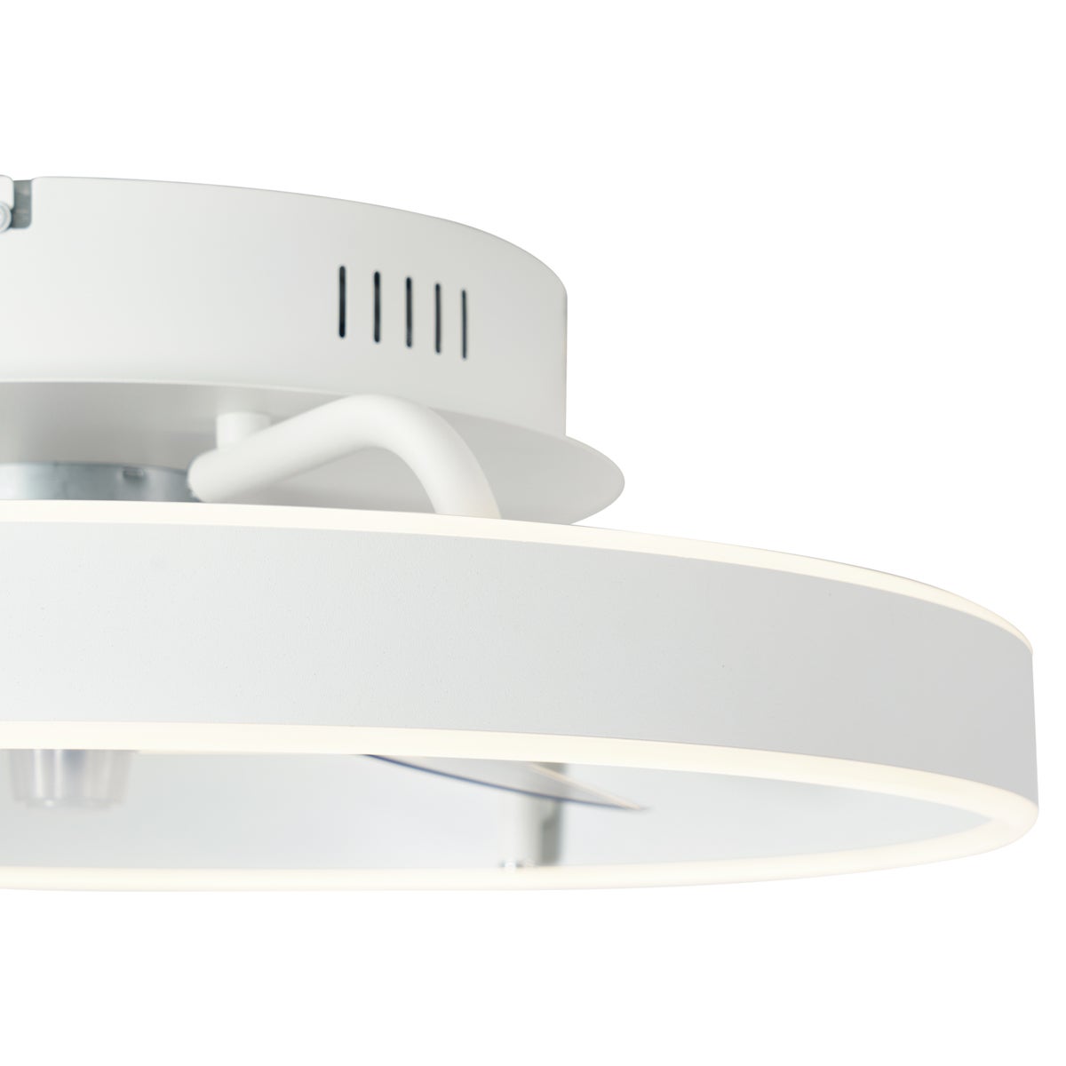 Qazqa moderne ventilateur plafond - Maddy - blanc, rond, led intégrée 35w incluse, 2700k - 6500k, avec télécommande, 50cm, idéal - 4