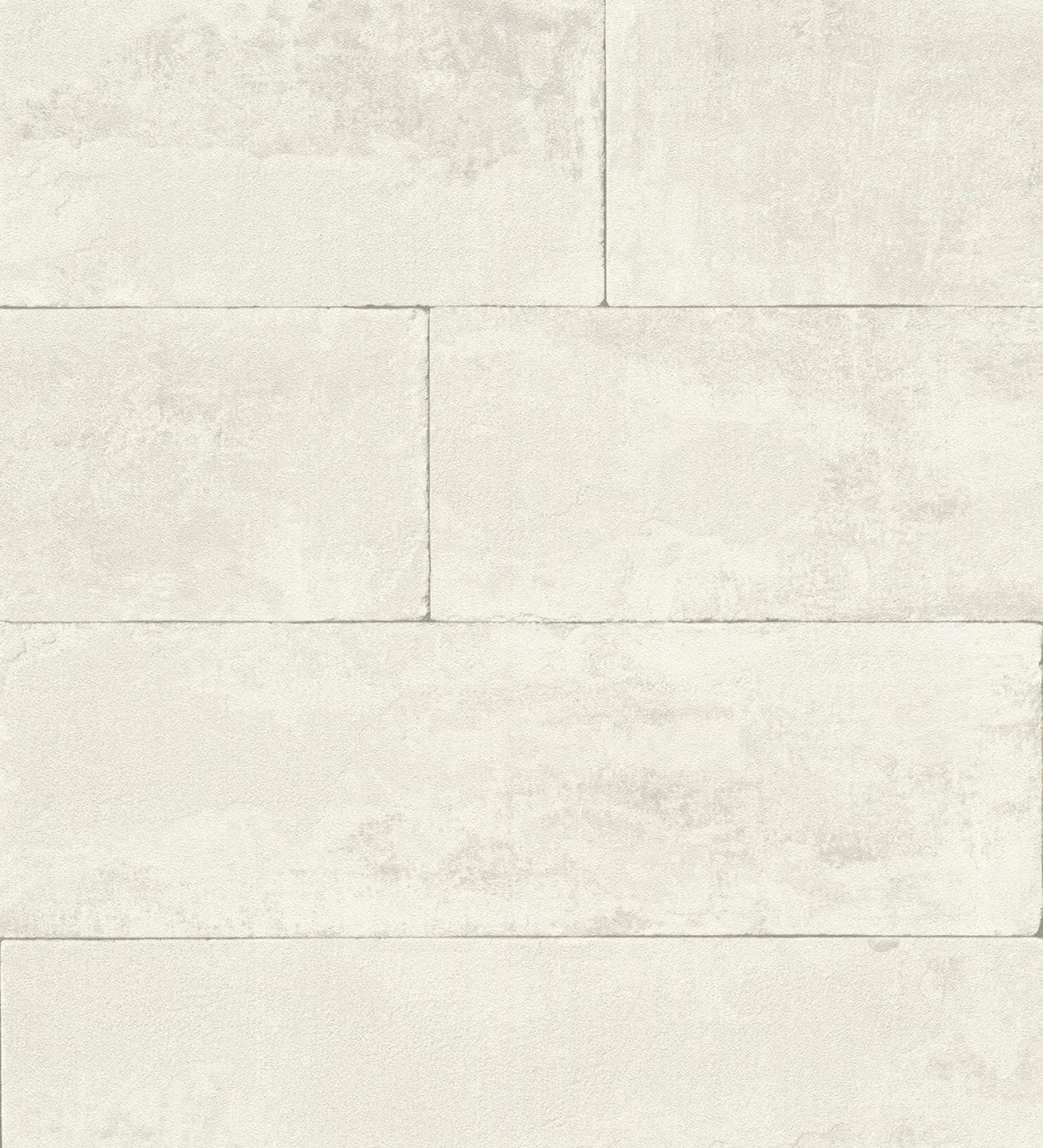 Papier peint vinyle lavable mur de blocs de pierre beige texturé en relief - Myrtos 127679 de GAULAN - Rouleaux de 10 m x 0,53 m - 2