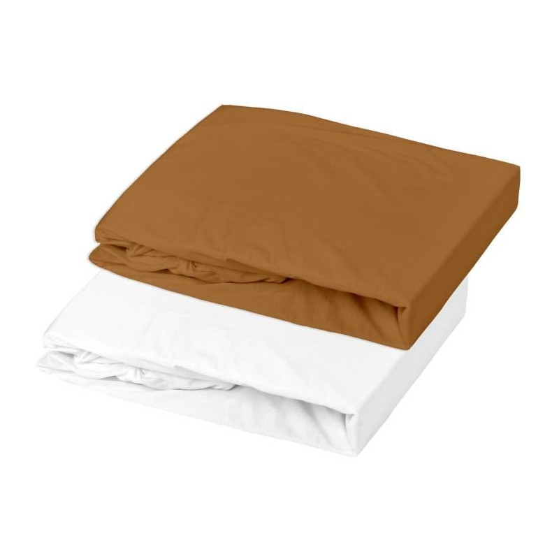 Poliuretano alese + sábana bajera ajustable - 60x120 cm - caramelo