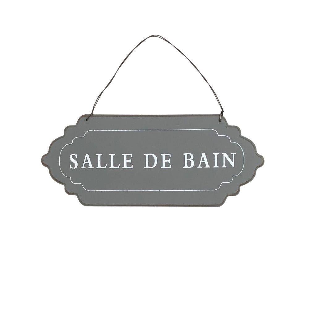 Plaque de porte émaillée ovale 'Salle de bain Plaque de porte émaillée ovale 'Salle de bain