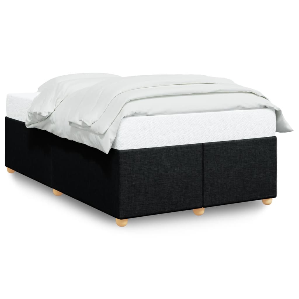 Cadre de lit sans matelas noir 120 x 200 cm tissu - 2