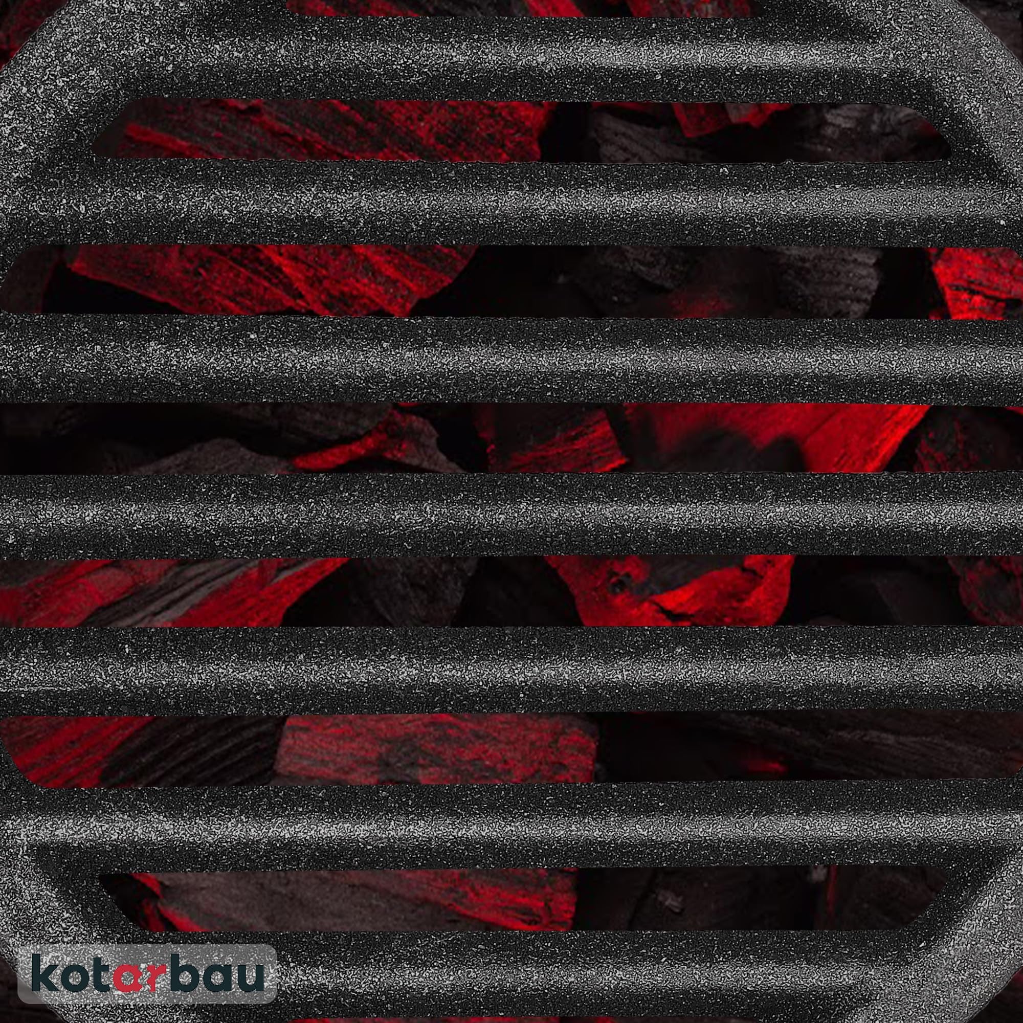 Grille de Cheminée en fonte diamètre 20 cm - Grille en fonte carrée - Résiste aux températures élevées - KOTARBAU - 3