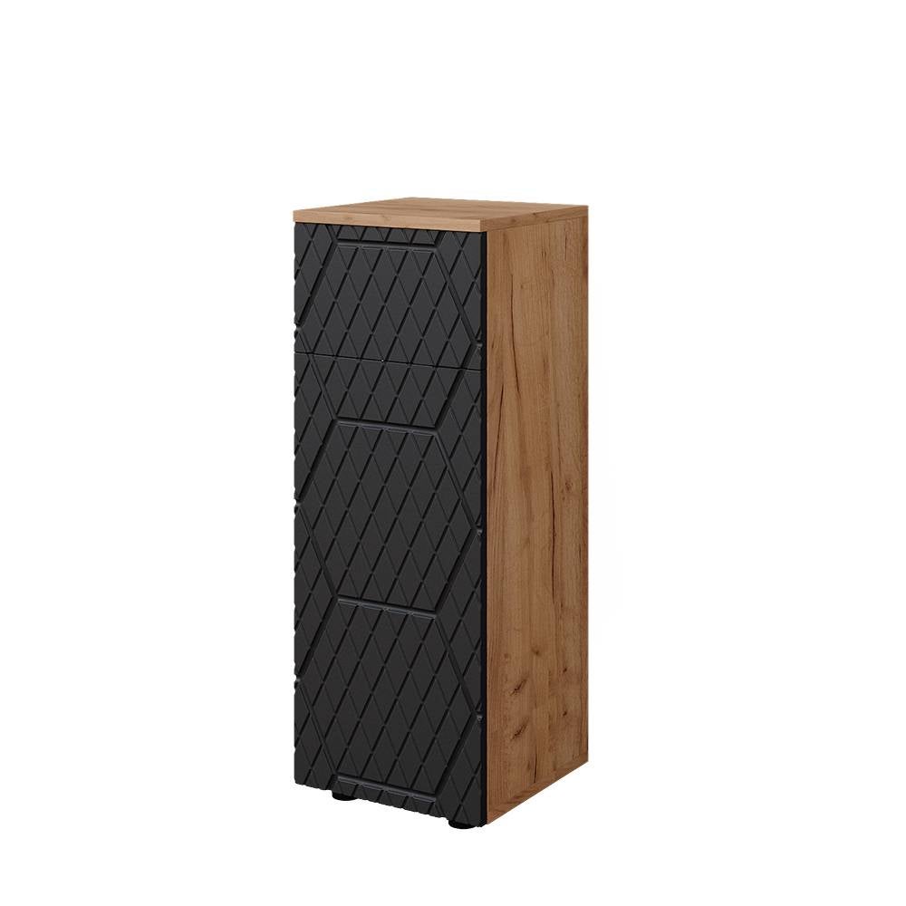 Vicco Szafka Midi Irma, Antracyt o strukturze plastra miodu, 30 x 81 cm z 1 szufladą, 2 przegrodami, łazienką