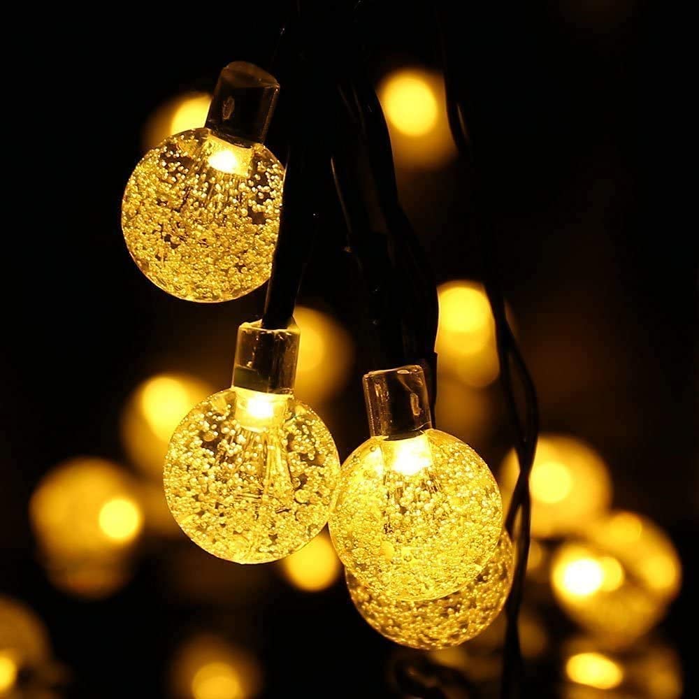 Guirlande Lumineuses Solaires Exterieur, 7M 50 LED Guirlande Lumineuse Solaire Étanche, 8 Modes Guirlande Solaire Exterieur pour Jardin(Blanc Chaud) - 4