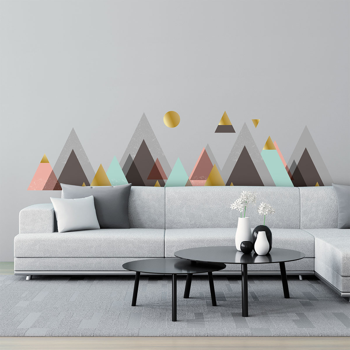 Adesivo montagna scandinavo cordoba - Sticker adesivo - adesivi murali - 40x60cm - 7