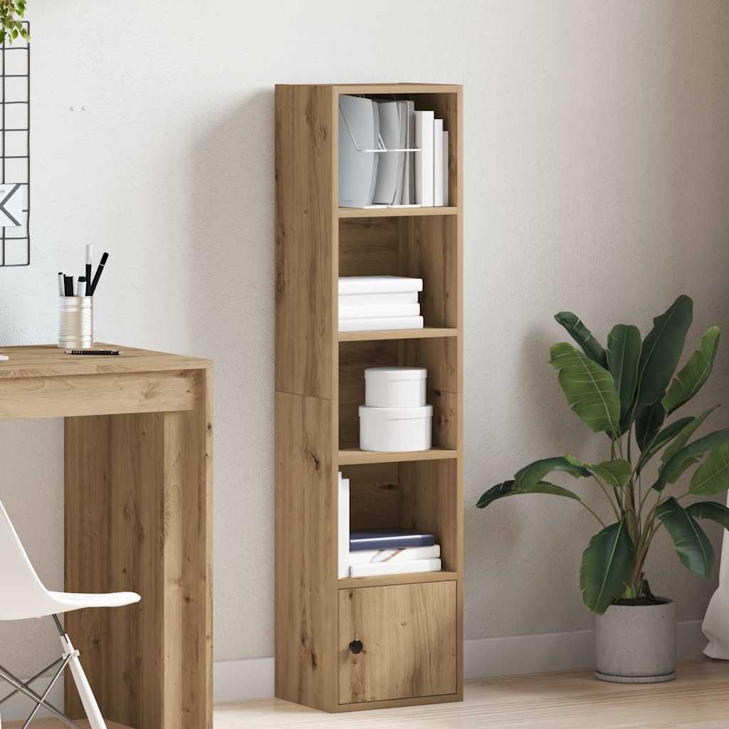Bibliothèque pour Bureau en Bois Marron H. 127 x l. 31 x P. 24 cm - 3