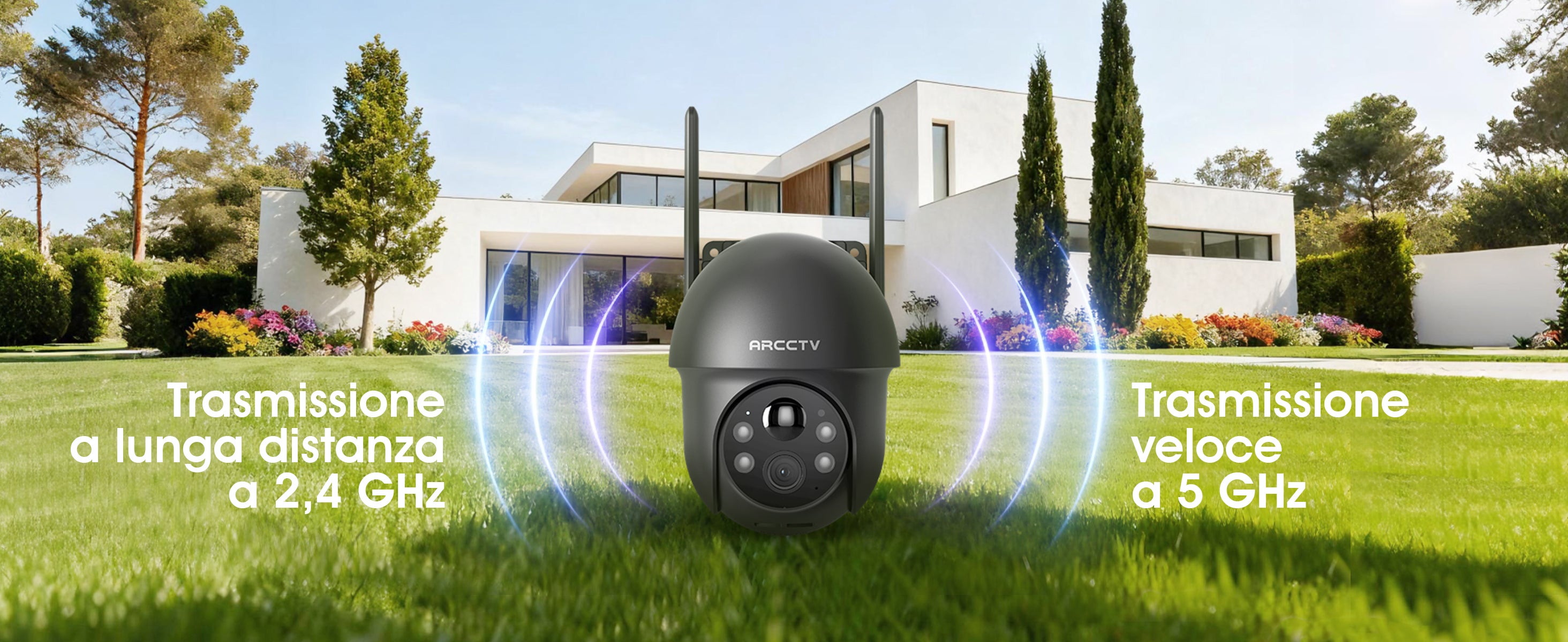 Caméra de Surveillance extérieur 360° caméra ARCCTV 4MP batterie avec panneau solaire - 10