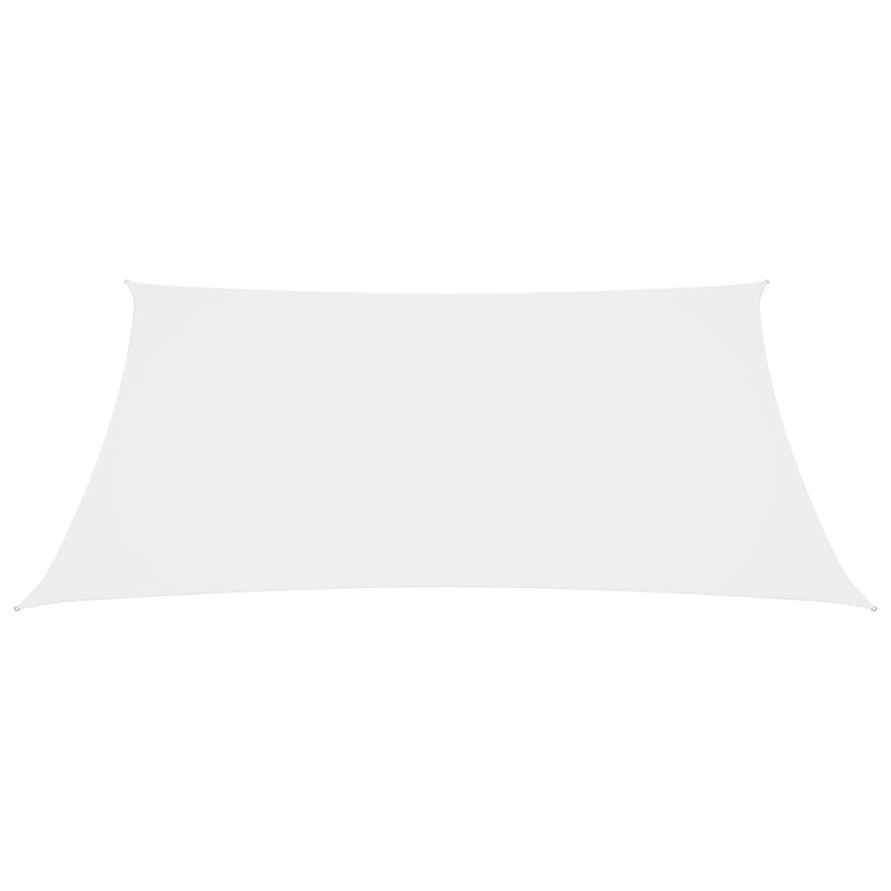 Żagiel przeciwsłoneczny prostokątny z białej tkaniny Oxford, 4 x 5 m