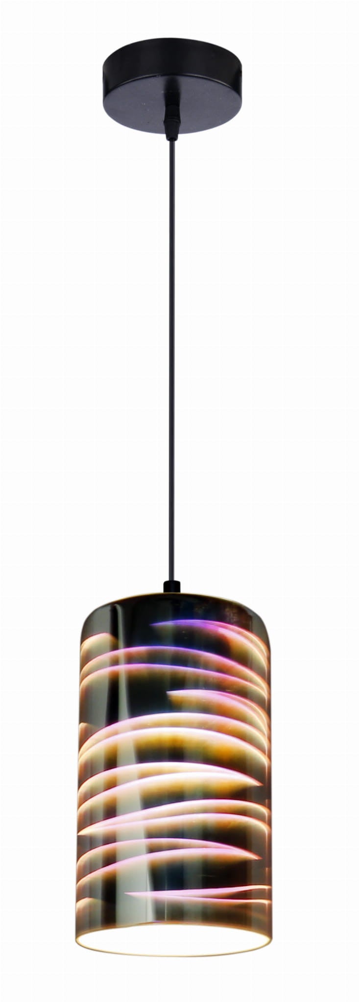 Lampa sufitowa Galactic czarna-wielokolorowy 1xE27x60W wym: 115 x 12 x 12 cm szkło Candellux