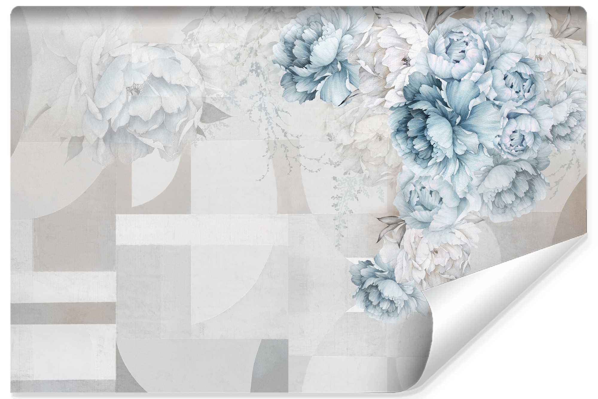 Papel pintado fotografia no tejida para salon pivoines abstracto 360cm x 240cm