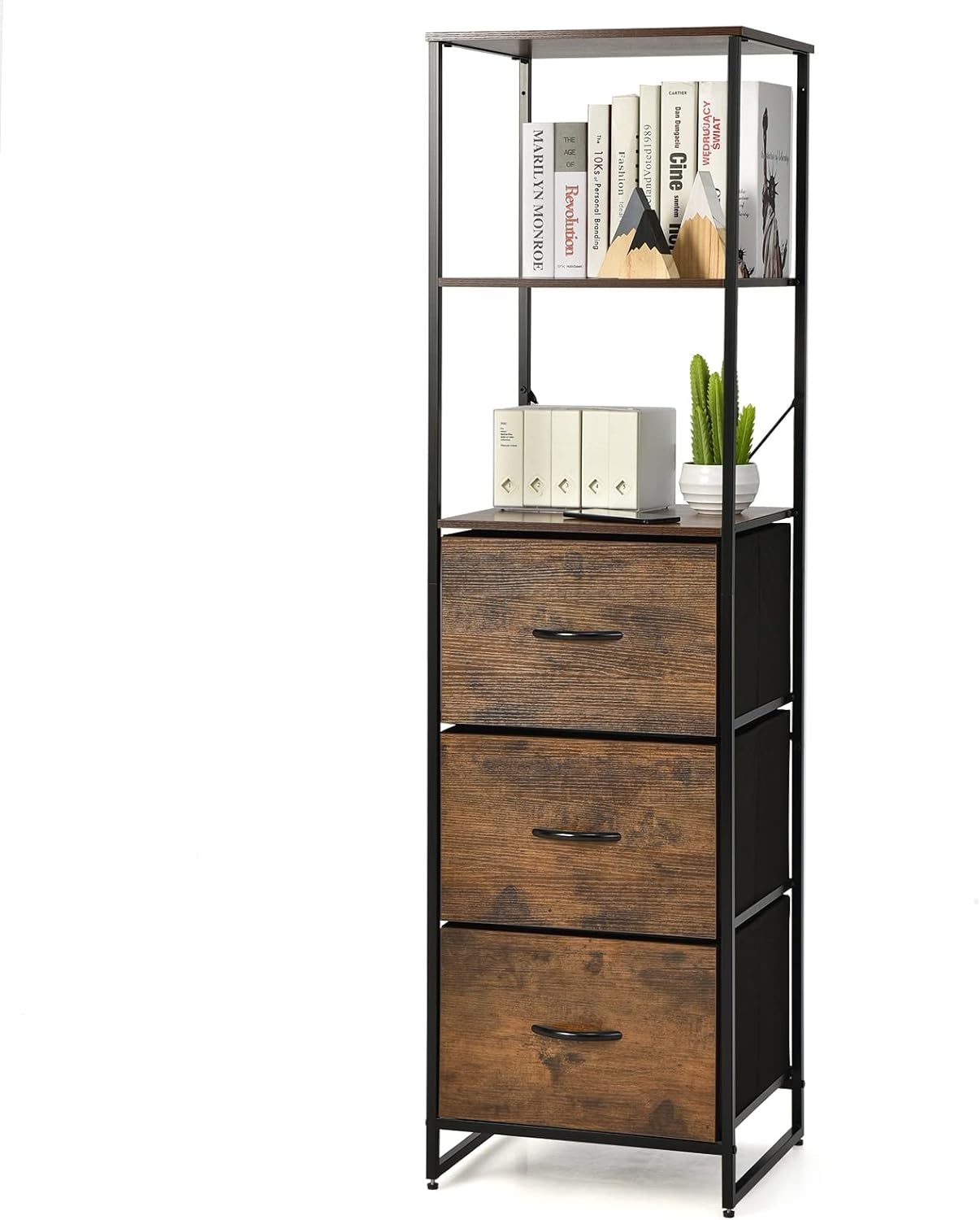 Étagère De Rangement En Métal,Rangement À 5 Niveaux Meuble,Meuble De