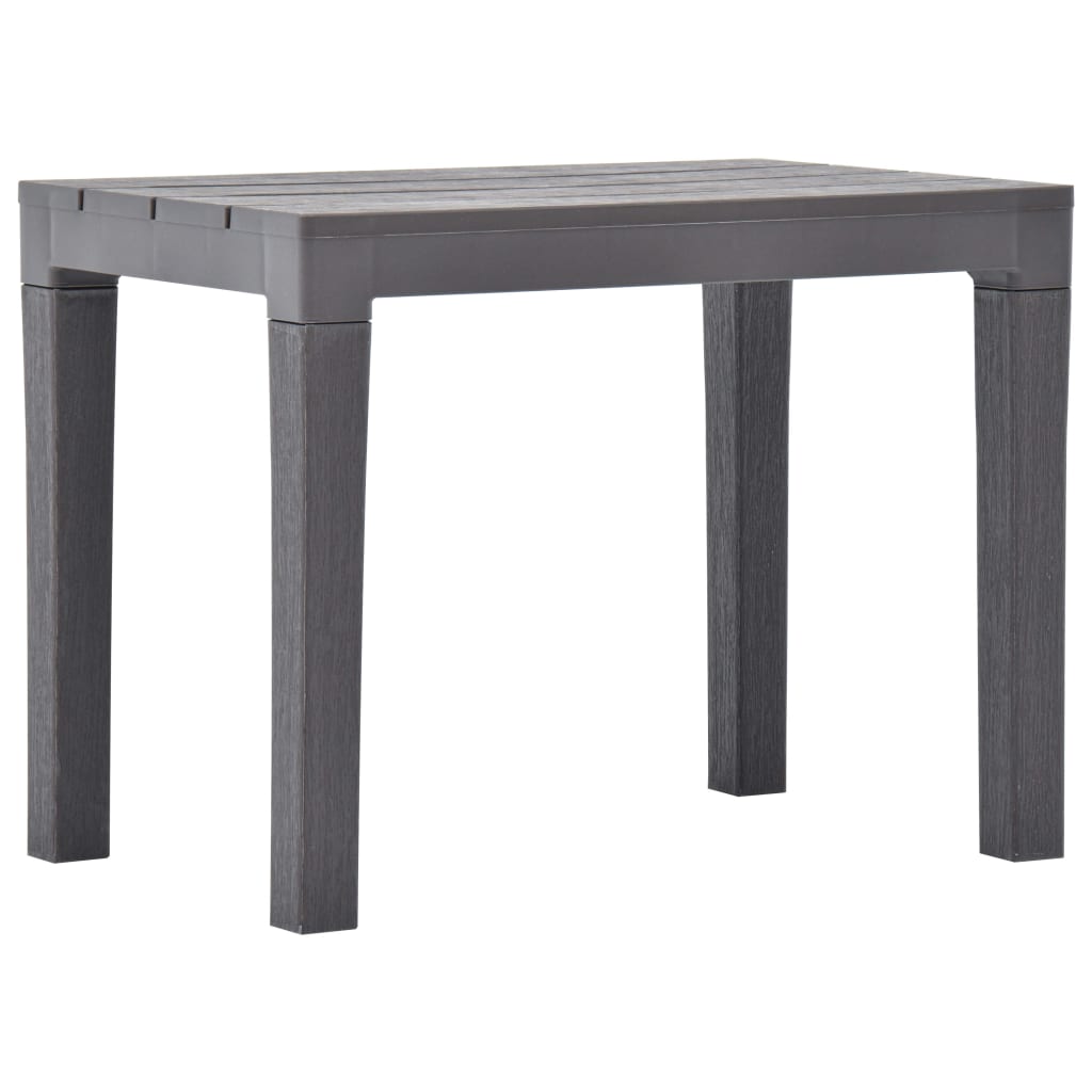 Table De Jardin Avec 2 Bancs Plastique Anthracite - Ensemble Table Et Chaise De Jardin